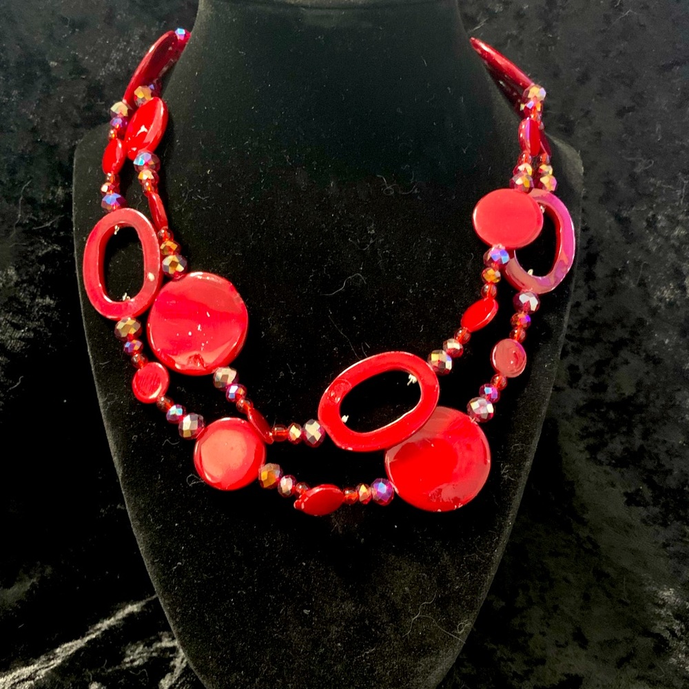 A Stunning Red Statement Necklace